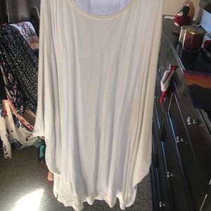 White shirt with open shoulders